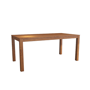 Mesa de comedor de madera de teca de estilo clásico simple con 153cm de longitud, juego de mesa de comedor para restaurante y comedor - Product Image 1