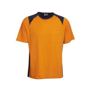 Haute qualité bon tissu haute visibilité vêtements de travail de sécurité élégant à manches courtes Logo personnalisé t-shirts - Product Image 2