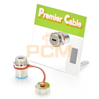 Adaptateur de connecteur femelle étanche IP67 USB Type-C USB-C à montage encastré avec coque en cuivre et cache-poussière