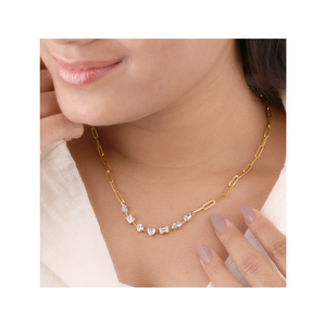 Collier à maillons en forme de trombone au design minimaliste, cadeau idéal pour les femmes pour toutes les occasions - Product Image 3