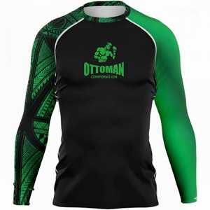 Camiseta de Manga Larga con Protección UV, Diseño Personalizado con su Propio Logotipo, Impresión por Transferencia de Calor, Spandex/Nailon de Secado Rápido, Nueva Llegada, MMA para Adultos - Product Image 1