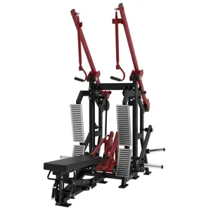 LongGlory Máquina de polia profissional de nível comercial equipamento de ginástica para academia equipamento de fitness com assento baixo e máquina de puxar para baixo