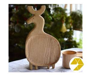 Plateau en bois élégant avec design écologique Plateau en bois durable Formes carrées ovales rondes pour un service alimentaire moderne et sophistiqué - Product Image 3