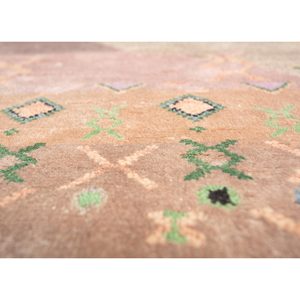 Alfombras Anudadas a Mano de Lana y Seda de Bambú con Patrón Geométrico Manchaha, Rosa y Morado para Uso Doméstico-Les-1819 - Product Image 3