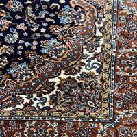 Tapis de haute qualité de style persan traditionnel, noué à la main, fabriqué à la machine, en laine/coton, écologique, antidérapant, lavable, à motif floral