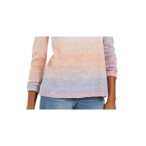 Maglione Casual da Donna Style Co in Seta Sfumata Viola, Taglia Piccola, Traspirante e Leggero per Autunno Inverno, con Decorazioni Applicate sul Davanti - Product Image 3