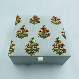 Block Print Intricate Design Handmade Cotton Cooler Bags Customizable Shape Hand Embroidered Wedding Favors Promotional - Product Image 1