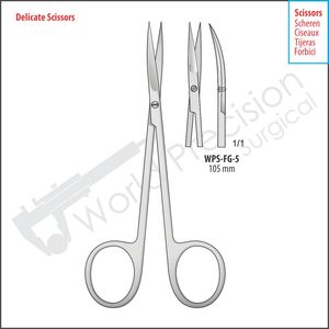 Tijeras Quirúrgicas Rectas para Iris World Precision, 105 mm, Manuales |   Tijeras Quirúrgicas Oftálmicas |   Instrumento Quirúrgico con Certificación CE/ISO - Product Image 6