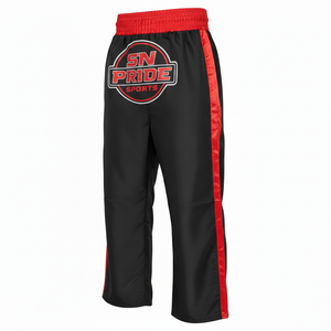 กางเกงคิกบ็อกซิ่งผ้าโพลีเอสเตอร์/ผ้าซาตินคุณภาพสูง เอวยางยืด สวมใส่สบาย เหมาะสำหรับฝึกซ้อมมืออาชีพ ยิวยิตสู MMA ซักได้ สำหรับผู้ชาย - Product Image 2