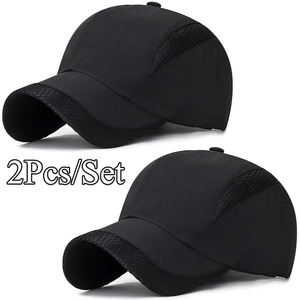 2pcs Funky <b>Baseball</b> <b>Cap</b> Style <b>Mens</b> <b>Baseball</b> <b>Caps</b> 100% Polyester Lightweight Breathable Duckbill <b>Caps</b> for Outdoor Sports Unisex - Product Image 3