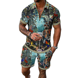 2025 New Arrival <b>Shorts</b> <b>Set</b> For <b>Men</b> 2 Piece Summerwear <b>T</b>-<b>shirt</b> With <b>Shorts</b> Drawstring Closure Style Quickdry 100% Cotton - Product Image 2