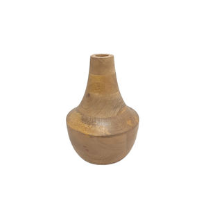 Vase à fleurs en bois de conception classique artisanat créatif fini naturel pour la maison salon Arrangement de fleurs Vase à fleurs - Product Image 1