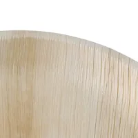 Assiettes rondes en feuilles de palmier pour banquet, 25 cm, grandes, naturelles, compostables, empilables - 200 pièces/carton