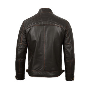 แจ็กเก็ตหนังแกะแท้สำหรับผู้ชายกันลมระบายอากาศได้ดีปรับแต่งได้สำหรับฤดูใบไม้ร่วงและฤดูหนาว - Product Image 2