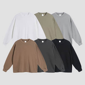 Alta calidad 330GSM Waffle sudaderas al por mayor logotipo personalizado algodón poliéster pulóver en blanco hombres sólido cuello redondo sudaderas con capucha - Product Image 2