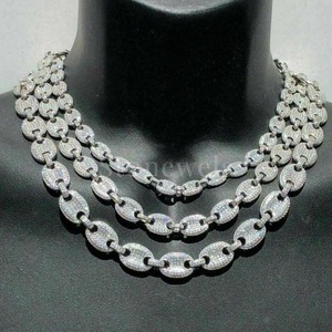 Lujo oro mujer Iced Out Puffed Mariner Link Hip-Hop cadena moderna declaración joyería que simboliza fuerza y confianza - Product Image 2