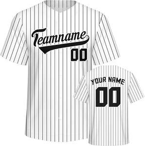 Camiseta de béisbol personalizada al por mayor 2025, camiseta transpirable con cuello en V, uniforme para hombre, opción de talla grande, equipo de sublimación, cuello en V en blanco - Product Image 1