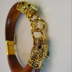 Brazaletes de Madera Premium Ecológicos, Hechos a Mano con Madera Natural y Latón, para Bodas, Piedra Principal Cuarzo, Falak World Export - Product Image 1