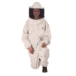 Traje de Apicultor Profesional de Algodón Blanco Natural 6XL con Velo Transpirable, 1 Conjunto de Ropa para Apicultores - Product Image 5