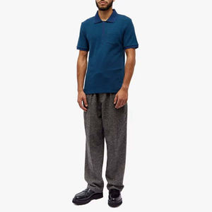 Polo gaufré de haute qualité pour homme-élégant, respirant et idéal pour les tenues à la mode et décontractées - Product Image 1