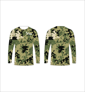 Custom <b>Green</b> <b>Black</b> Tan Pixel Camo Long Sleeve T Shirt Moisture Wicking Performance Athletic Training Sports Shirt Fitness <b>Top</b> - Product Image 1