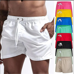 Venta al por mayor de fábrica de poliéster de secado rápido bañadores multicolor en blanco deportes personalizados natación playa pantalones cortos para hombres - Product Image 1