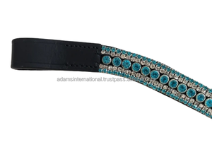 Meilleure qualité en cuir de qualité supérieure Horse Brow Band Bling Crystal Strass décoratifs Top grossiste pour les produits du cheval - Product Image 2