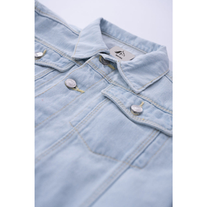 แจ็กเก็ตยีนส์สำหรับผู้ชายเสื้อแจ็กเก็ตยีนส์มีซิปรูดผ้าคอตตอนล้าง100% แนววินเทจสั่งทำได้ - Product Image 3