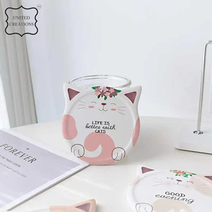 Posavasos de cerámica con forma de gato al por mayor para bebidas posavasos de corcho impresos personalizados - Product Image 3