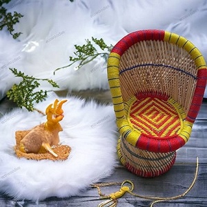 Nuevo diseño niños mimbre chico color sentado silla de bebé Montessori actividad silla niño producto estilo Vintage Silla de Bambú - Product Image 4