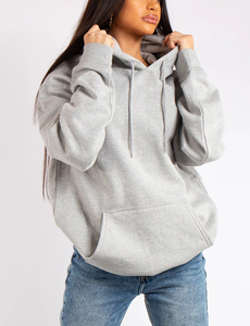 Recién llegado 2025 100% sudaderas con capucha de algodón para mujer ropa informal de invierno logotipo impreso DTF personalizado Sudadera con capucha y sudadera de gran tamaño para mujer - Product Image 3