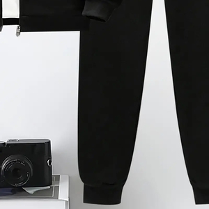OEM 2024 Survêtement de sport 100% coton personnalisé de haute qualité avec poches latérales et sweat à capuche personnalisé à carreaux - Product Image 5
