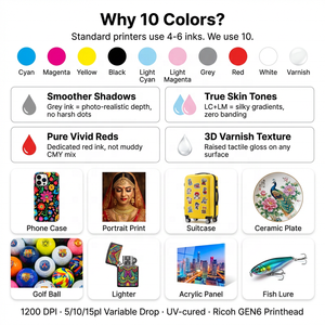 Nueva Impresora UV LED de Escritorio de Alta Eficiencia con Cabezal Ricoh G6 de 61x43cm para Regalos Personalizados, Vidrio, Madera, Metal, Juguetes con Tinta Segura - Product Image 3