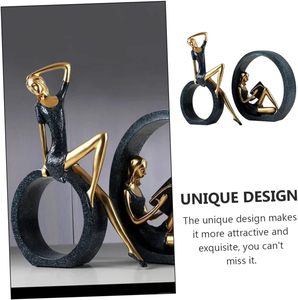 Adornos de Arte de mesa de resina, artesanía, escultura artística de estilo Simple moderno, adornos de exhibición para sala de estar, decoración Interior del hogar - Product Image 5