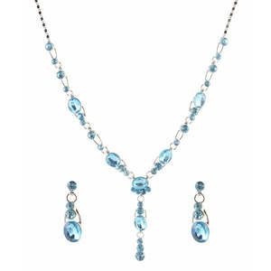 Conjunto de Collar Urthn de Aleación de Zinc Azul con Baño de Rodio 1102831, Joyería Moderna para Mujer - Product Image 1