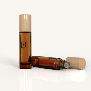 3ml 5ml <span class=keywords><strong>10ml</strong></span> 12ml dầu nước hoa hổ phách cuộn trên chai thủy tinh con lăn dầu chai nước hoa với nắp tre - Product Image 6