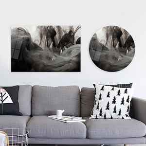 Tableau sur toile Gris Fumé : Décoration murale moderne imprimée, pour la décoration de la chambre des hommes, Art sur verre trempé - Product Image 1