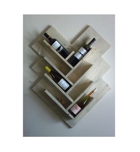 Estante de madera de Acacia montado en la pared para decoración de Bar, estante de vino decorativo con Mango de nuevo diseño - Product Image 5