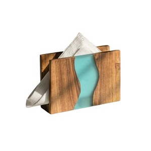 H.M.A artisanat étanche rustique porte-serviettes créatif découpe porte-mouchoirs en bois pour la maison cuisine Table à manger décor - Product Image 1