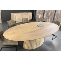 Ensemble de table à manger pliante carrée en bois de manguier massif de forme élégante, hauteur réglable, mobilier de restaurant, usage commercial