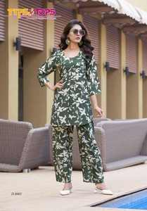 New Arrival Lightweight Rayon Fabric Co Ord Set Full Sleeve <b>Top</b> And Pant Trendy Fashion Readymade Formal Wear Fast Ship - Product Image 6