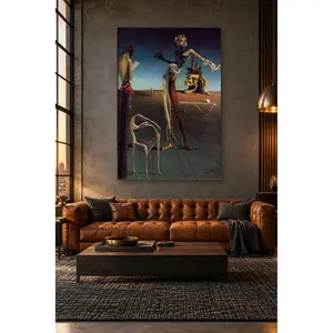 Fida Salvador Dali Femme avec une rose sur la tête Impression sur toile - Product Image 2