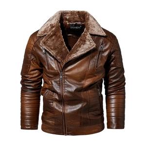 Nuevo invierno cálido cuero genuino piel de oveja chaqueta de lona hombres moda motocicleta Parka impermeable transpirable - Product Image 3