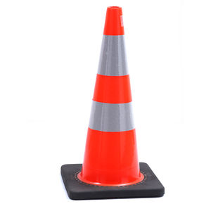 กรวยจราจรทางถนนสูง700มม. 750มม. 1000มม. ทำจาก PVC PE สะท้อนแสงฐานยางมีความยืดหยุ่นวัสดุ PC เตือนการจราจรสำหรับทางหลวง - Product Image 4