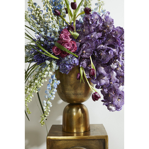 Ensemble de 2 vases à fleurs en laiton finition antique, accessoires décoratifs de luxe pour la maison, vases et pots - Product Image 5