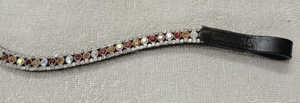 Banda de cejas de cuero de caballo de estilo occidental de alta calidad, cristal ostentoso decorativo, equipo deportivo de equitación ecuestre, venta al por mayor - Product Image 4