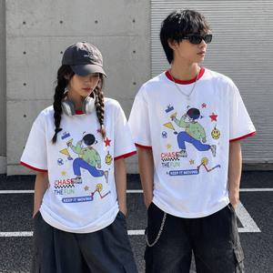 T-Shirt Unisex Personalizzabile 260gsm 100% Cotone Stampa Fronte-Retro Oversize Casual Regular <span class=keywords><strong>Moda</strong></span> Streetwear - Product Image 1