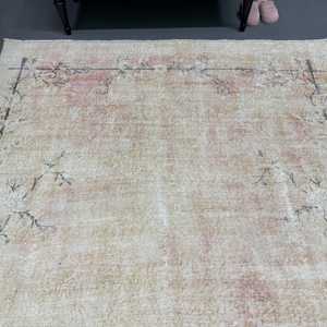 Alfombra Turca, Alfombra Grande de 6.5x10.1 pies, Alfombra de Lana Blanca y Roja - Product Image 3