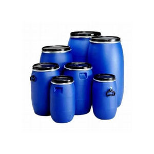 Tambour en plastique bleu à dessus ouvert 200L baril HDPE de qualité alimentaire pour produits chimiques à solides liquides emballage qualité d'exportation - Product Image 3