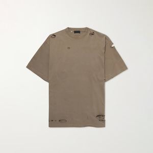 Camisetas de algodón 100% de gran tamaño de alta calidad para hombre, Ringer desgastado, Media manga, ropa ligera informal de verano personalizada al por mayor - Product Image 2